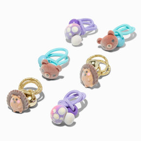Claire&#39;s Club Forest Critter Polyresin Hair Ties - 6 Pack,