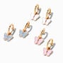 Gold 1&quot; Butterfly Clip-On Drop Earrings - 3 Pack,