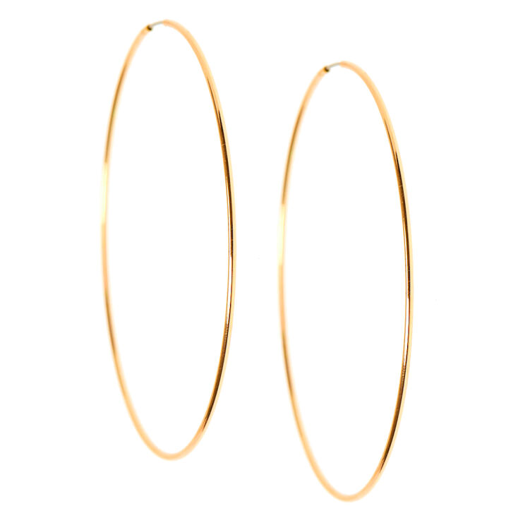 Gold-tone 60MM Wire Hoop Earrings,