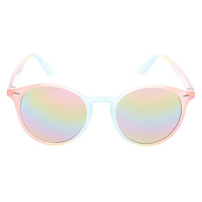 Lunettes de soleil rondes arc-en-ciel pastel,