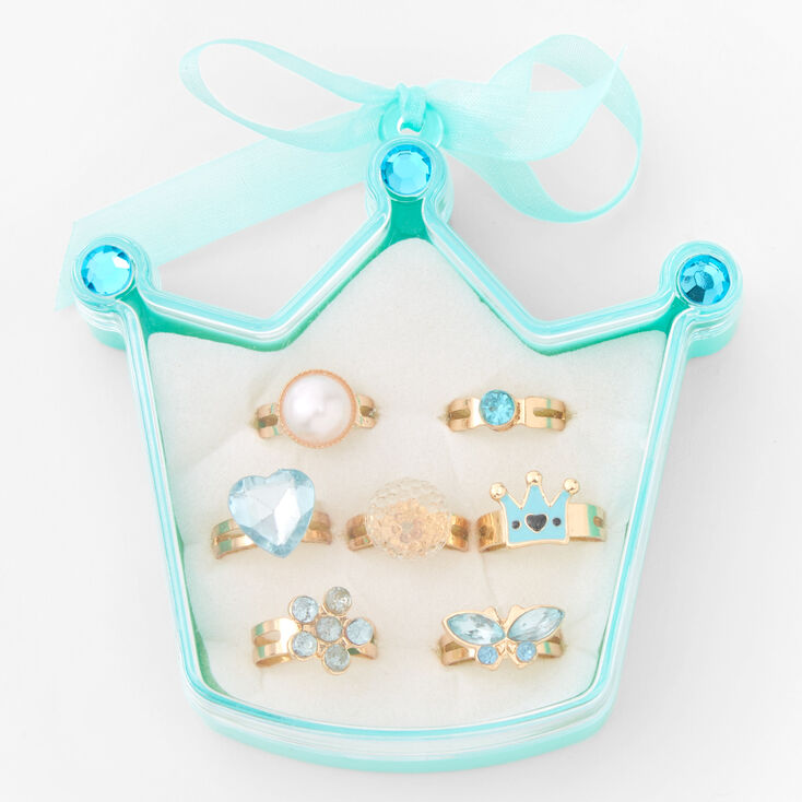 Claire&#39;s Club Ring Set - Mint, 7 Pack,