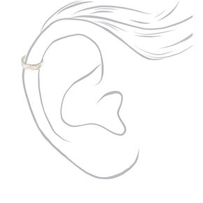 Silver-tone Zig Zag Print Ear Cuff,