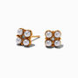 C LUXE by Claire&#39;s 18kt Gold Plated Cubic Zirconia Cluster Stud Earrings,