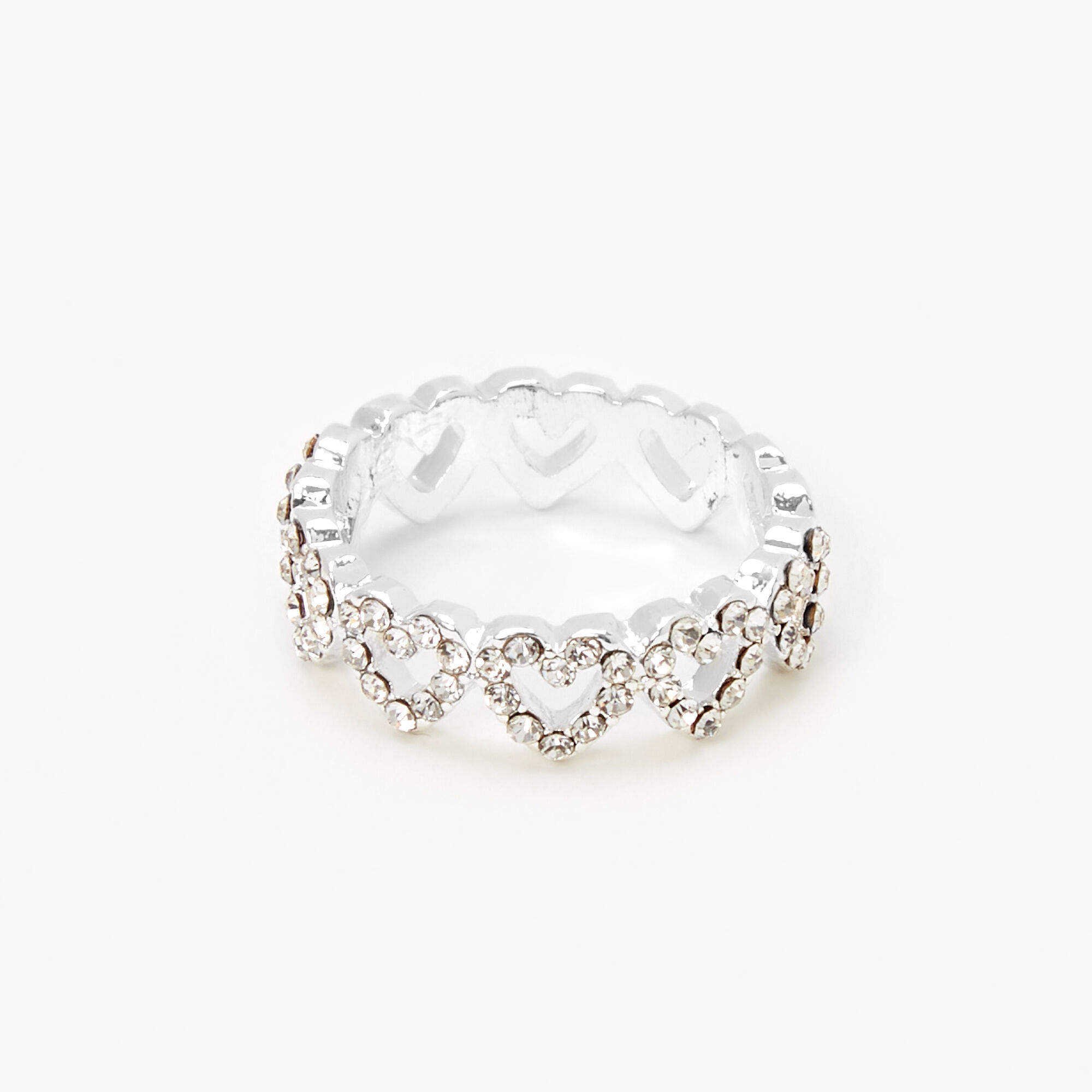 Heart hotsell rings silver