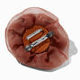 Brown Rosette Large Floral Hair Clip,