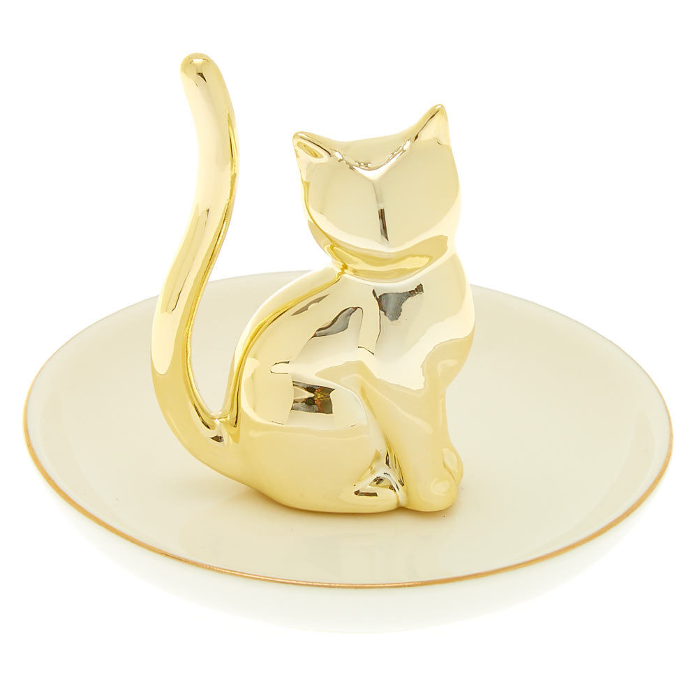 Ceramic Cat Jewelry Holder Tray White Claire s US