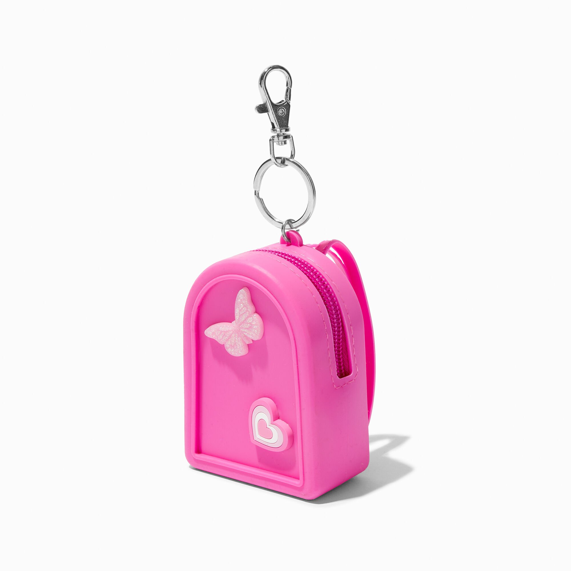 View Claires Y2K Silicone Mini Backpack Keychain Pink information