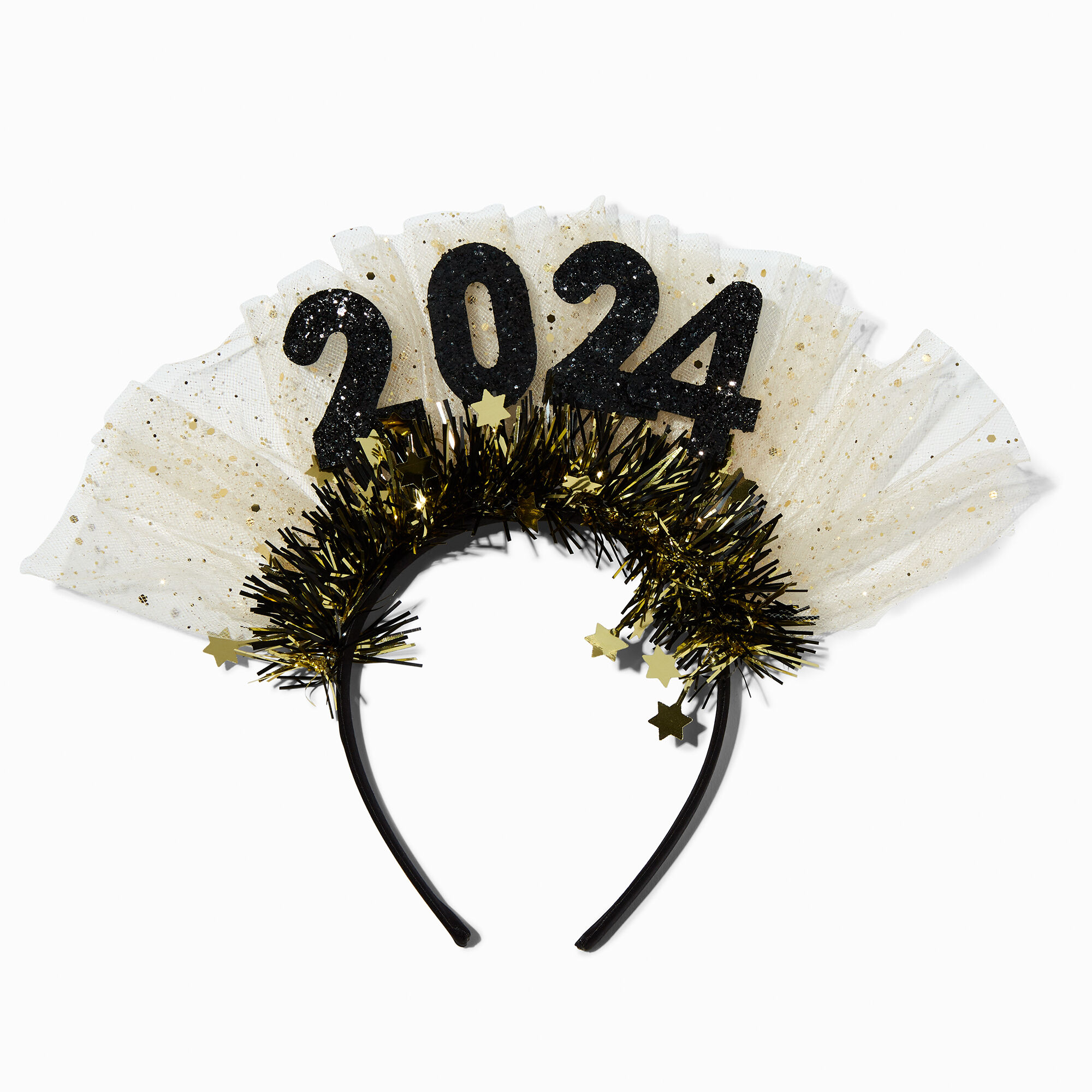 View Claires 2024 Tulle Tinsel Headband information