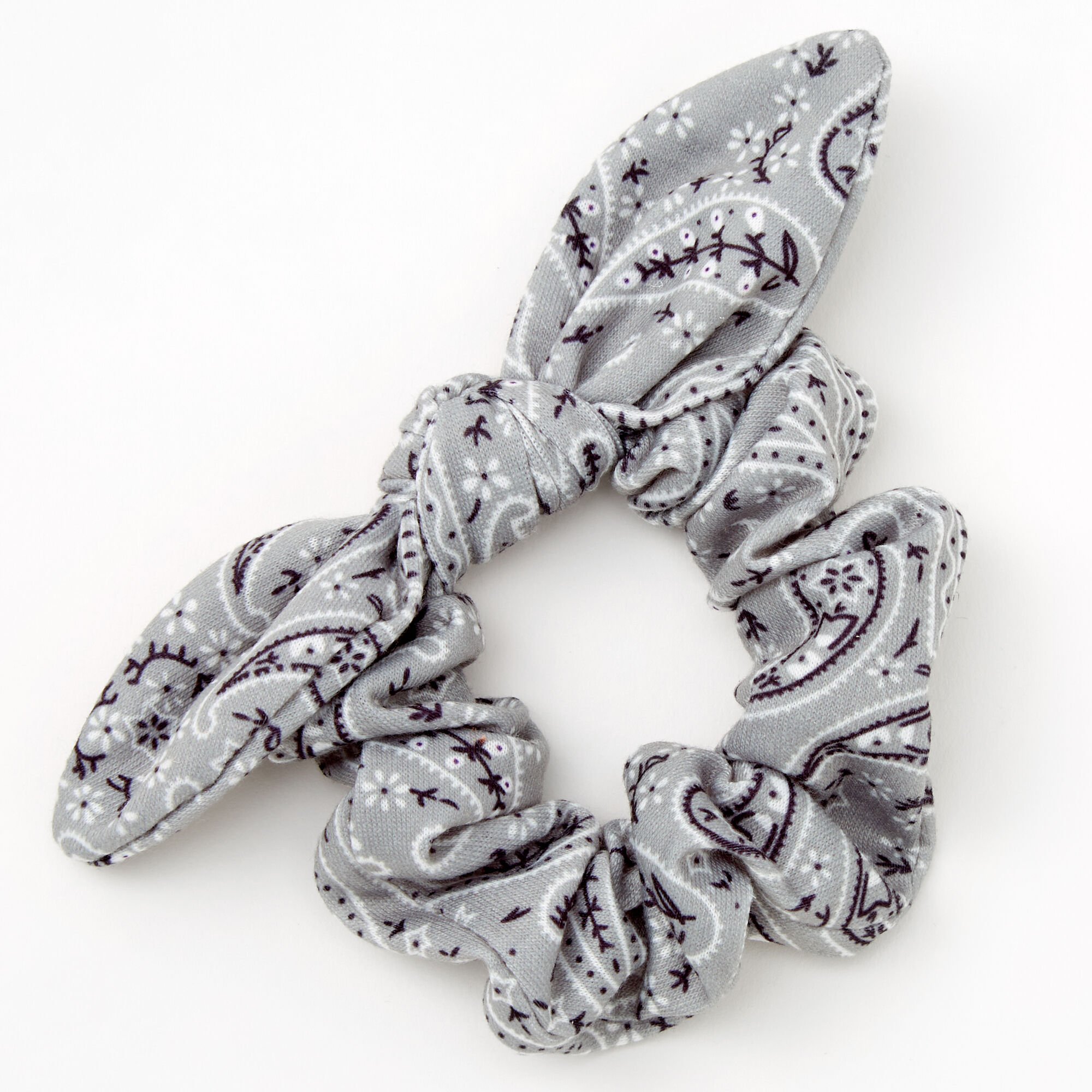 Claire's Petit chouchou bandana à nœud noué - Vert sauge