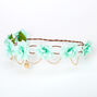 Gold Chain Flower Vine Headwrap - Mint,