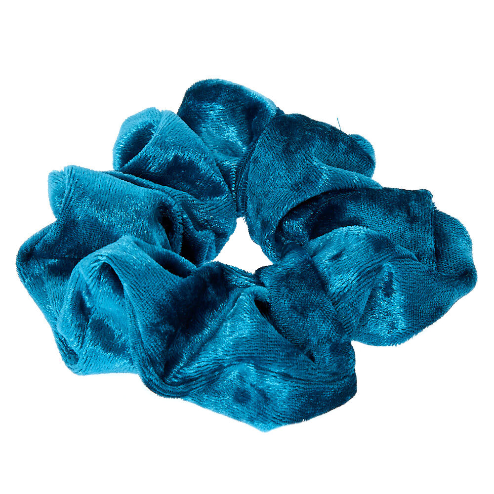 Medium Velvet Hair Scrunchie - Teal,