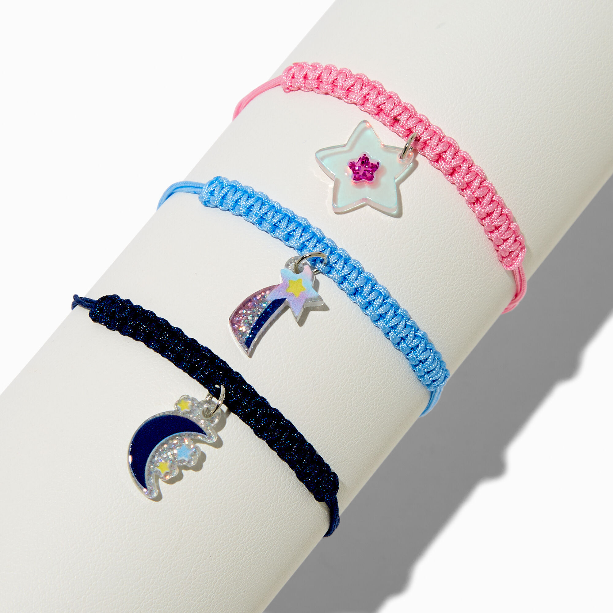 Bracelets de taille réglable tressés étoilés Claire's Club - Lot de 3,