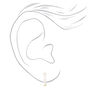 18k Gold Plated 10MM White Enamel Hoop Earrings,
