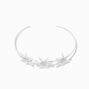 Bracelet manchette &eacute;toile strass couleur argent&eacute;e,