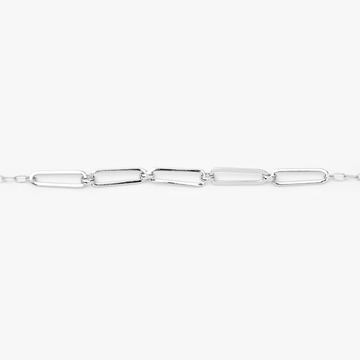 Silver Thin Chain Link Necklace,