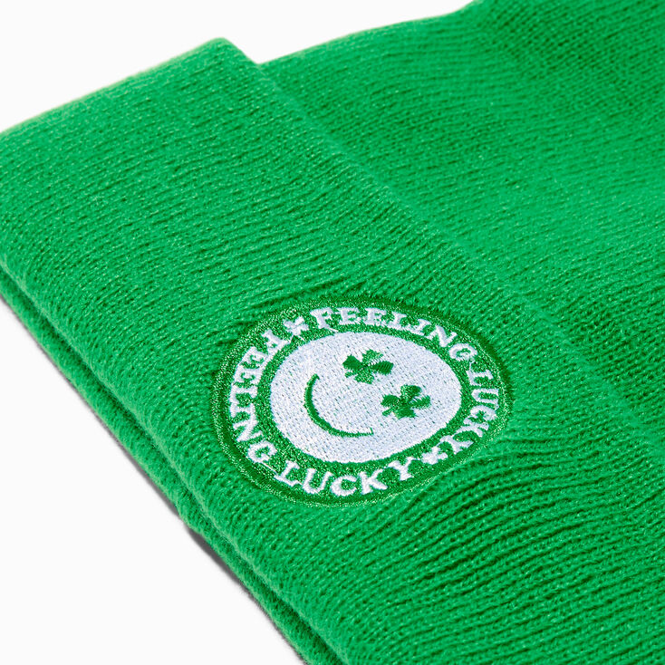 Feeling Lucky Green Beanie Hat,
