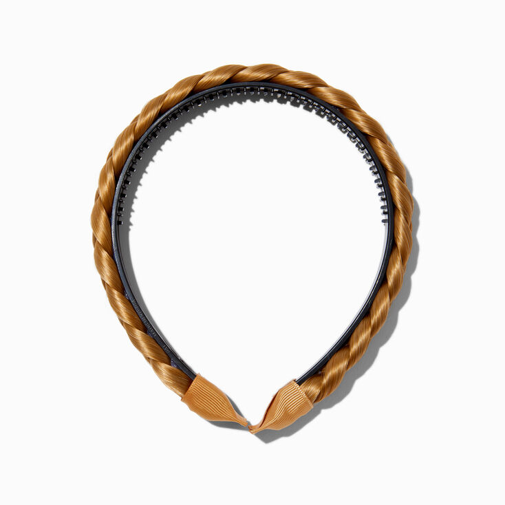 Caramel Blonde Faux Hair Braided Headband,
