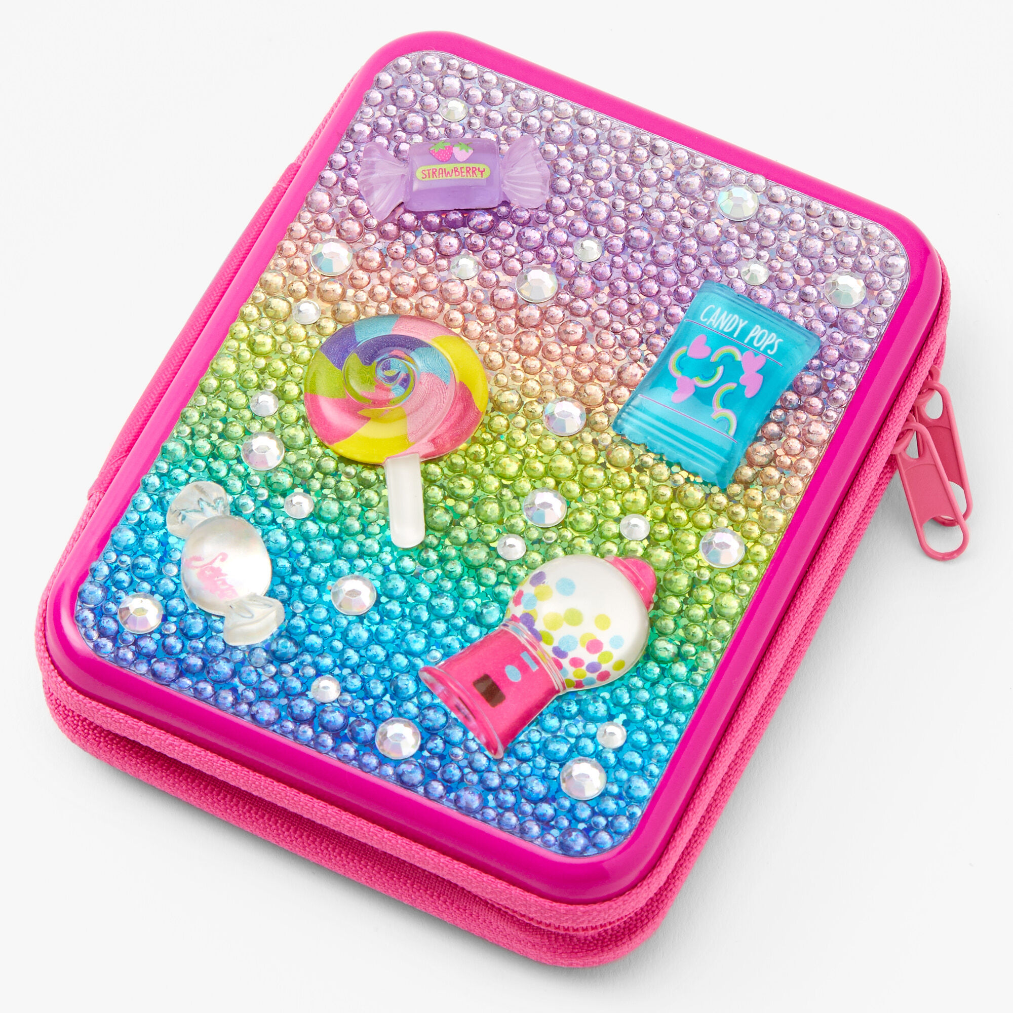 Rainbow Candy Bling Makeup Tin - Pink,