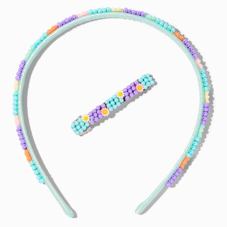 Claire&#39;s Club Rainbow Beaded Headband Set - 2 Pack,