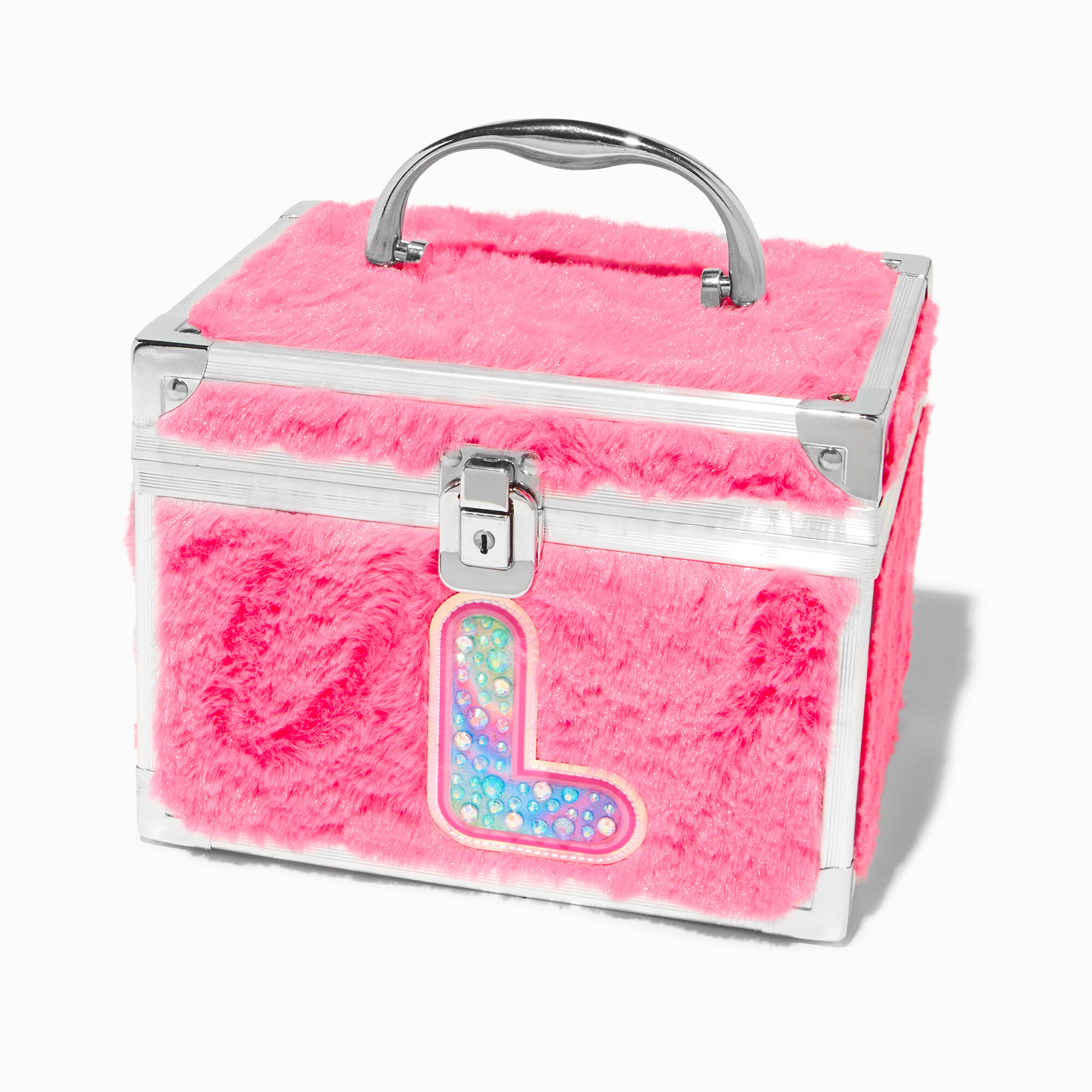 Bejeweled Initial Fuzzy Lock Box - L,