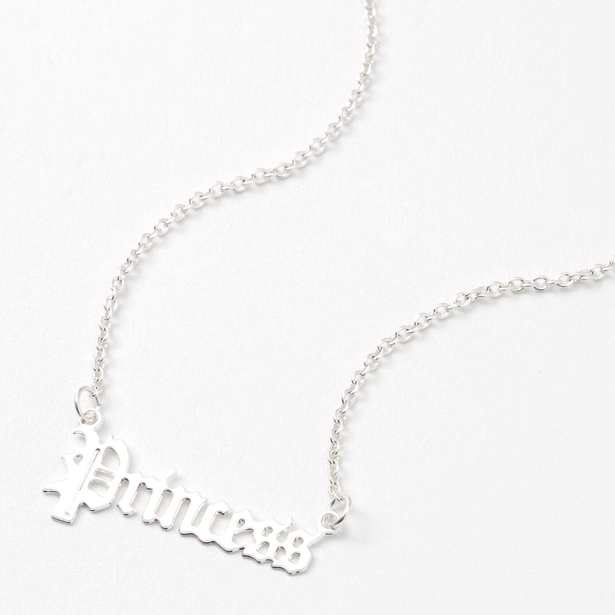 Princess necklace silver clearance