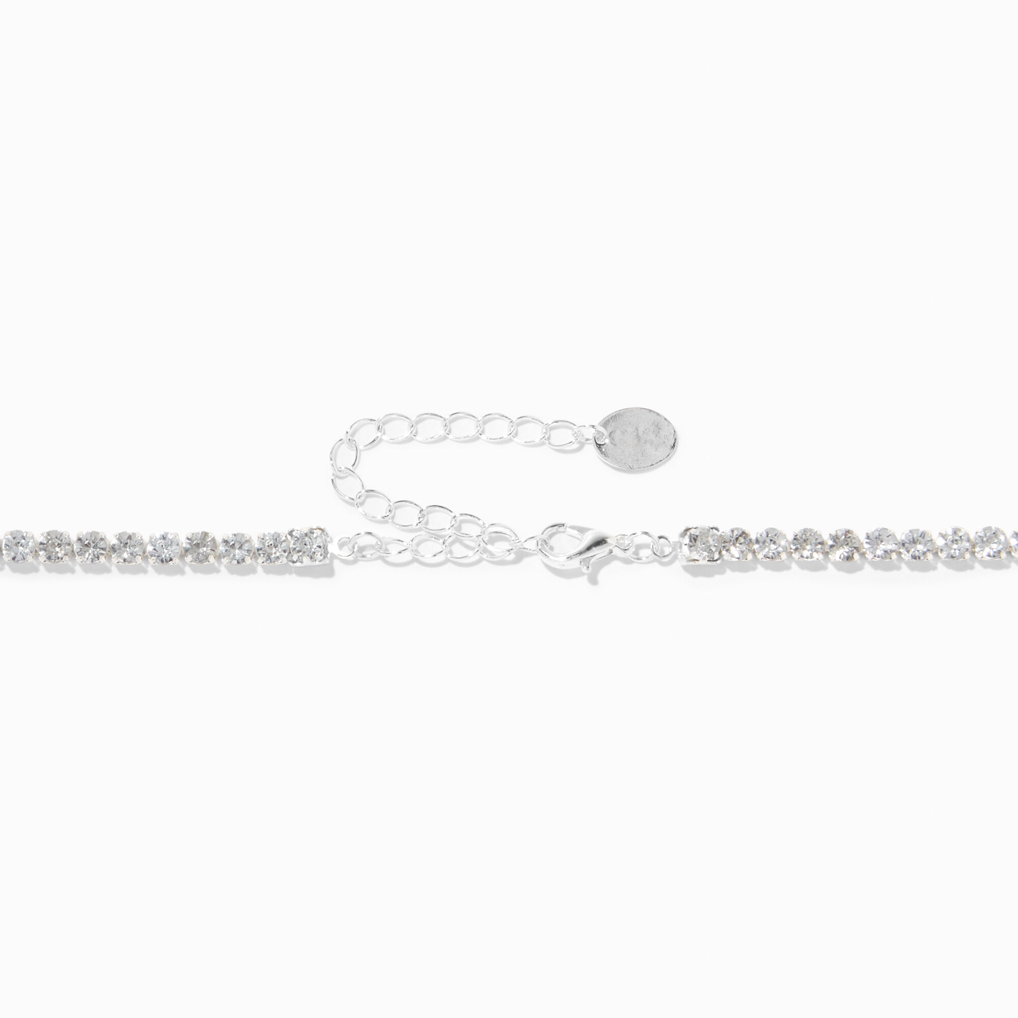 Enameled Hearts & Rhinestones Choker Necklace,
