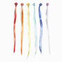 Claire&#39;s Club Faux Hair Rainbow Hair Claws &#40;6 pack&#41;,