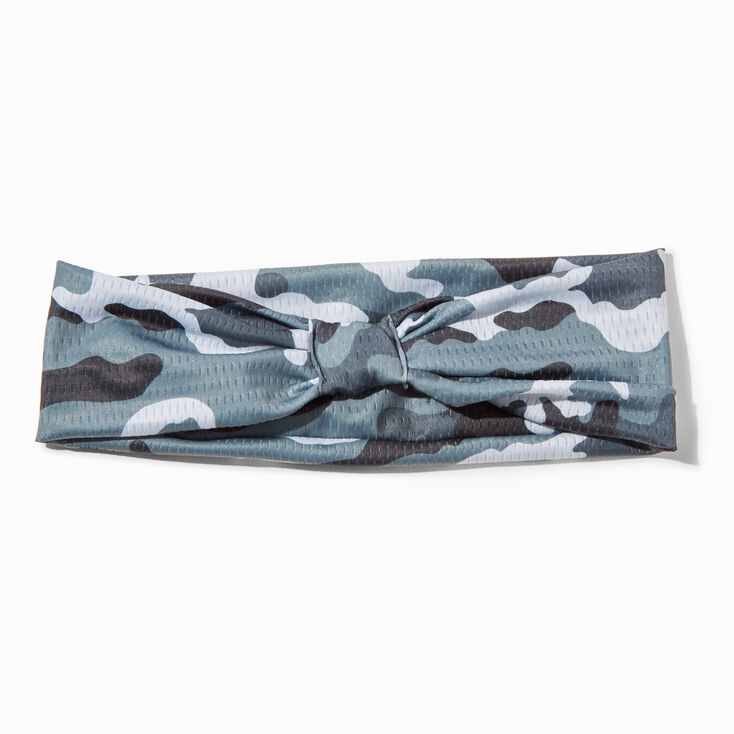 Bandeau nou&eacute; sportif torsad&eacute; camouflage,