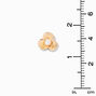 Gold Pearl Flower Stud Earrings,
