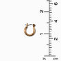Gold-tone Tube 10mm Hoop Earrings,