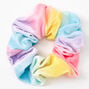 Medium Rainbow Flat Velvet Hair Scrunchie,