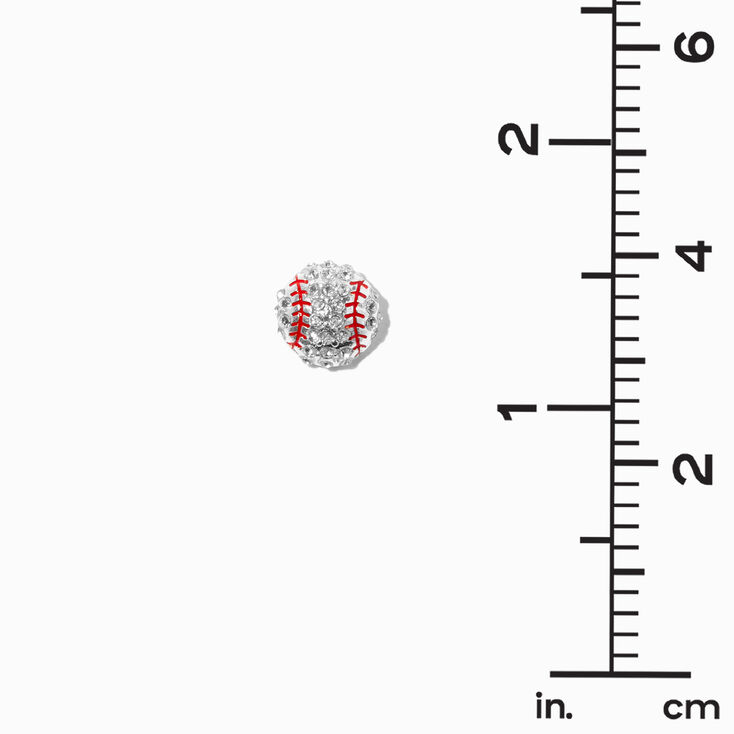 Embellished Baseball Stud Earrings,
