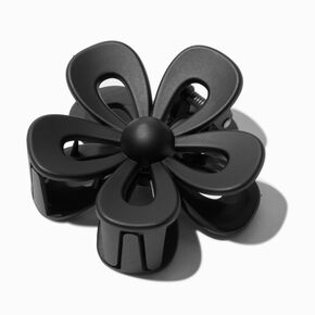 Black Open Flower Hair Claw,