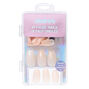 Faux ongles ballerine paillet&eacute;s nude,