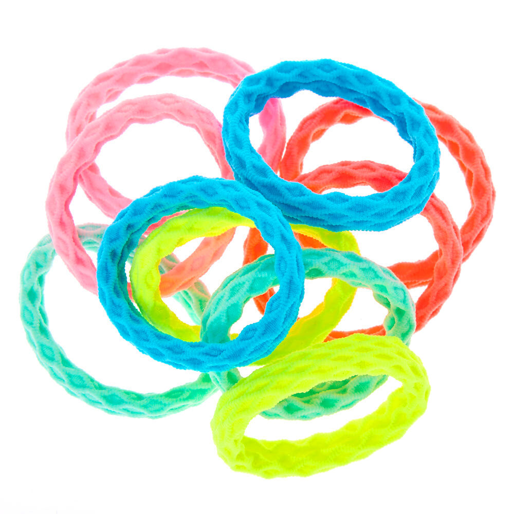 Claire's Club Neon Honeycomb Hair Bobbles - 10 Pack,