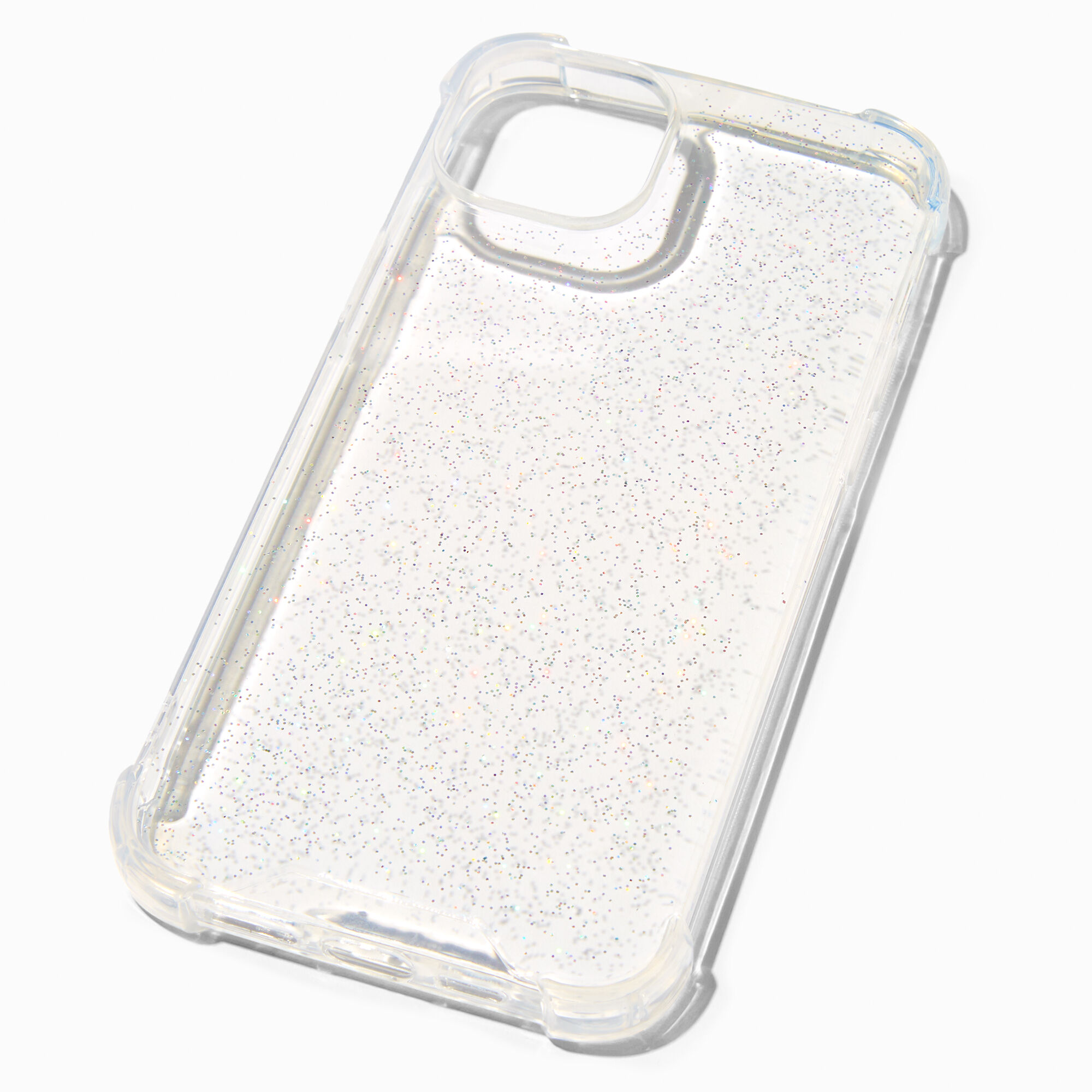 View Claires Clear Glitter Protective Phone Case Fits Iphone 14 Plus information