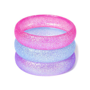 Claire&#39;s Club Glitter Bangle Bracelets - 3 Pack,