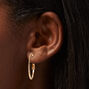 Gold-tone Textured Hoop &amp; Studs Earrings Set - 6 Pack,