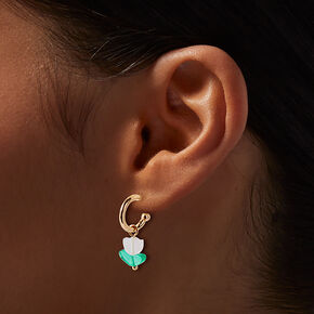 Pink Hoop Earring Stackables Set - 6 Pack,