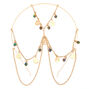 Gold Beaded Star Back to Front Chain Headband,