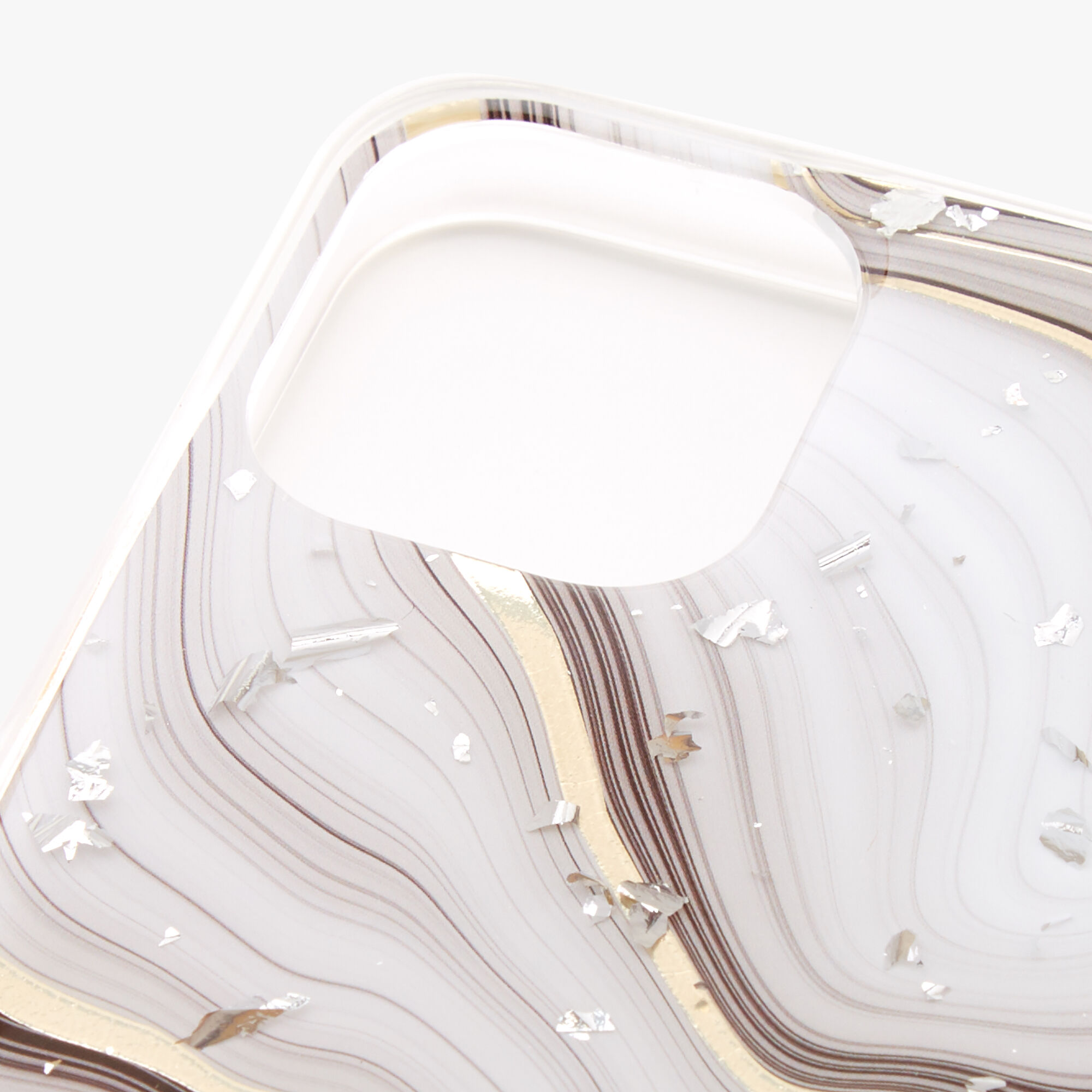 Gold Marble Silver Flake Protective Phone Case - Fits iPhone® 11 Pro Max,