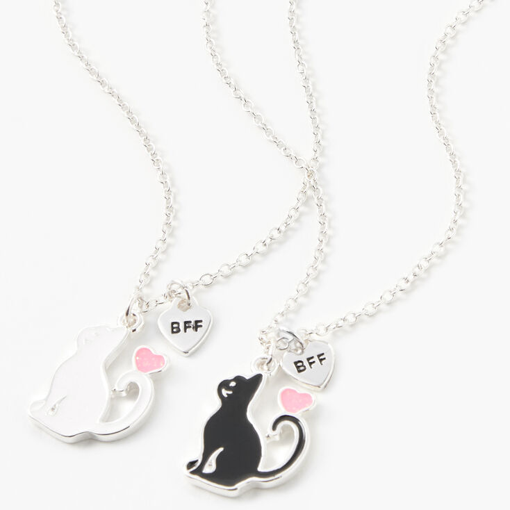 Best Friends Glow in the Dark Cat Pendant Necklaces - 2 Pack,