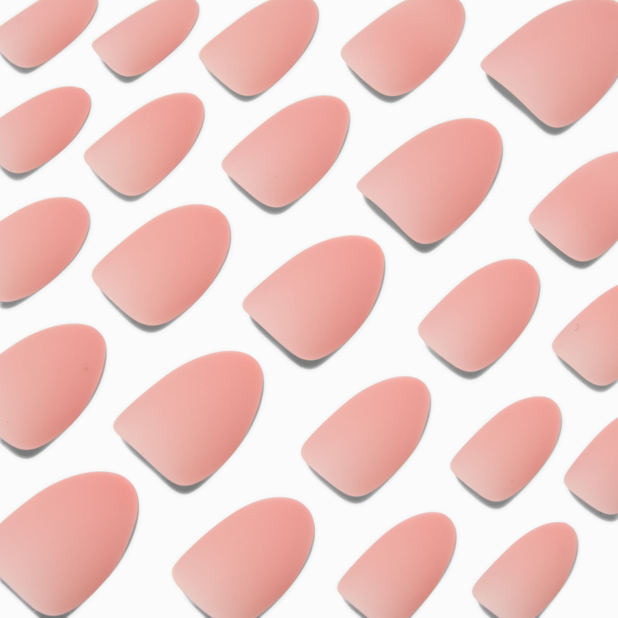 Baby Pink Short Almond Vegan Faux Nail Set - 24 Pack,