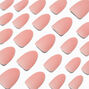 Baby Pink Short Almond Vegan Faux Nail Set - 24 Pack,