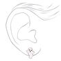 Clous d&#39;oreilles &agrave; clip fant&ocirc;me d&#39;Halloween couleur argent&eacute;e,