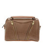 Sac bicolore taupe et brun clair,