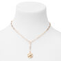 Gold Hammered Coin Pendant Chain Necklace,