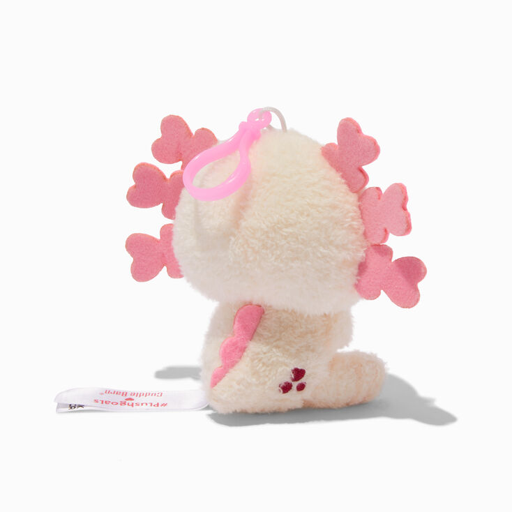 &#35;Plush Goals by Cuddle Barn&reg; Claire&#39;s Exclusive 5&#39;&#39; Perla the Precious Axolotl Soft Toy Bag Clip,