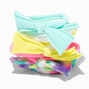 Claire&#39;s Club Rainbow Tie Dye Rolled Bow Hair Ties - 10 Pack,