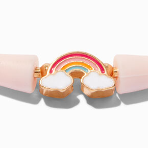 Pastel Pink Rainbow Silicone Bracelet,